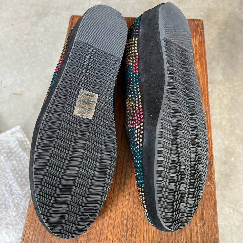 L’Amour Des Pieds Correze slip on smoking slipper loafer flat shoes rhinestone - Picture 4 of 6